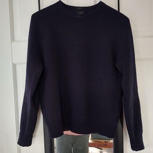 J. Crew Slim Lambswool Navy Blue Sweater